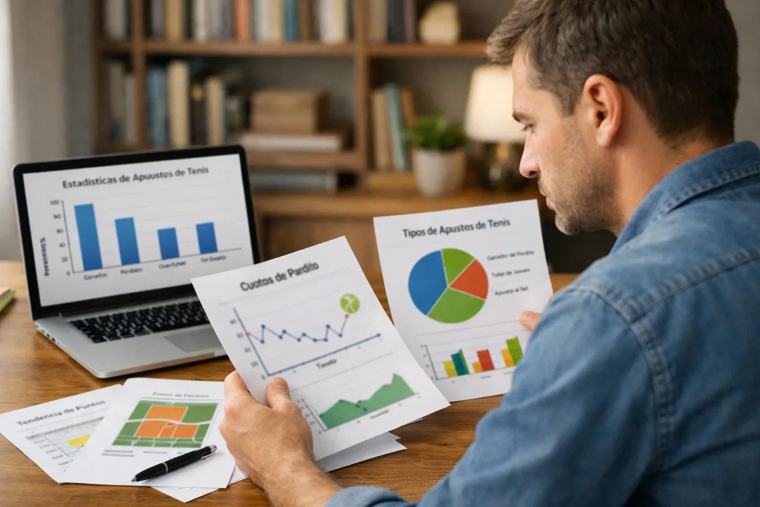 Persona analizando documentos con estrategias de apuestas deportivas